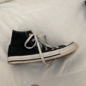 Black high top converse